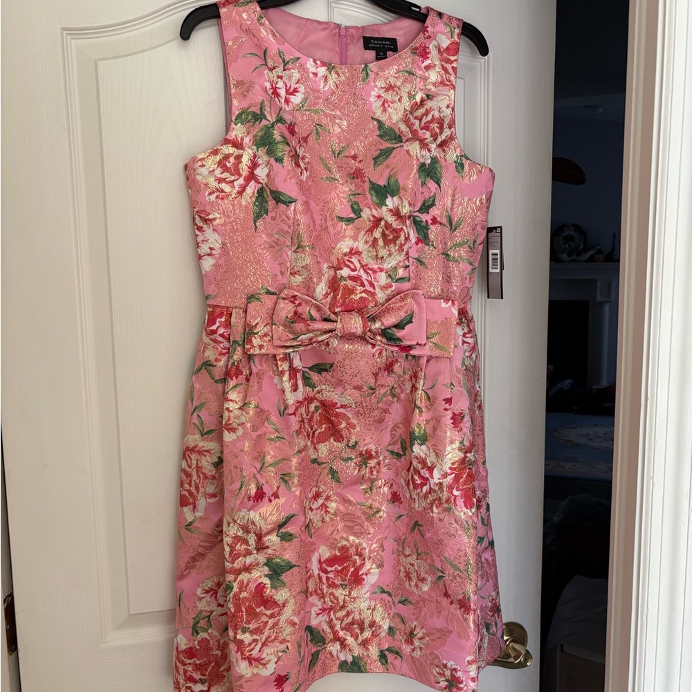Pink Floral Sleeveless Dress